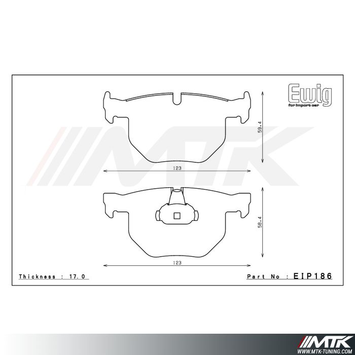 Plaquettes Endless ME20 EIP186 pour BMW X6 E71